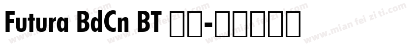 Futura BdCn BT 普通字体转换